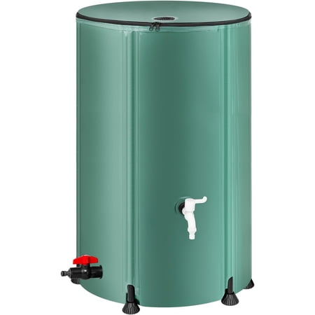 Collapsible Rain Barrel Water Storage Containers-53 Gallon Portable Rainwater Collect System Water Tank to Collect Rainwater from Gutter Downspout Water Catcher with Spigots Filter＆Overflow Kits