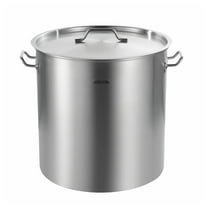 84 QT Stainless Steel Stockpot - Large Commercial Kitchen Pot with Basket & Lid - Heavy Duty Stock Pot for Stewing, Soup, Lobster Boil