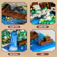 thumbnail image 2 of Peach Blossom Pond Micro Mini Building Blocks Set for Adults and Kids, Chinese Architecture Cherry Bonsai Gift Toys with String Lights, Japanese Flowers Tree House Micro Bricks (3320PCS), 2 of 7