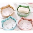 thumbnail image 4 of Soap Dish Creative Cartoon Double Layers Soap Holder Soap Tary for Bathroom, 4 of 10