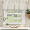 thumbnail image 2 of Cream Solid Color Curtain Valances for Windows, Kitchen Valance Window Treatments Panel 2 Pack, Aesthetics Contemporary Luxury Rod Pocket Short Curtains for Bathroom Bedroom 60 x 18 Inch, 2 of 8