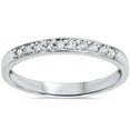 thumbnail image 1 of 1/4ct Diamond Stackable Wedding Ring 14K White Gold, 1 of 3