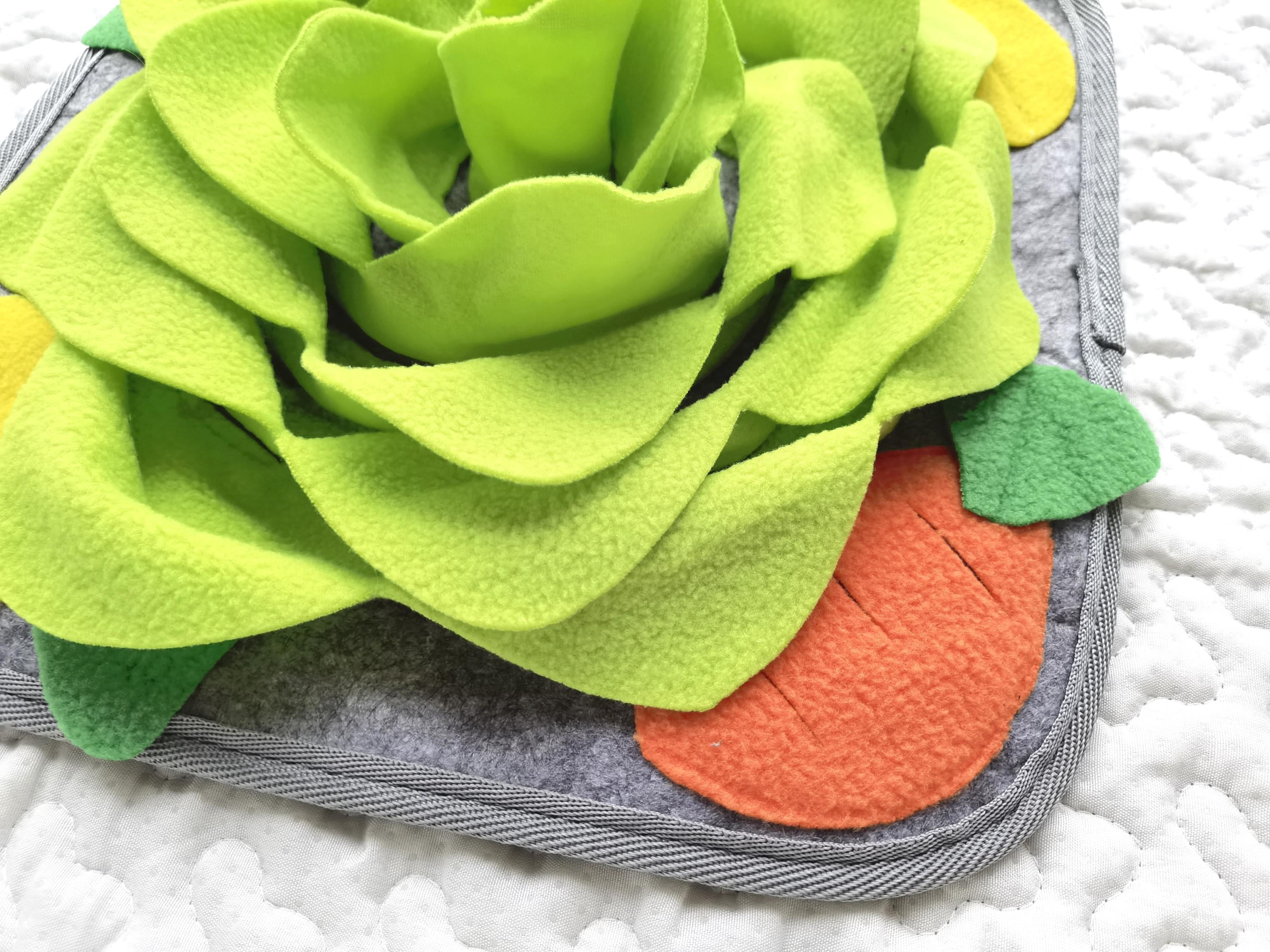 Small Animal Foraging Mat Fleece Snuffle Pad - Interactive Puzzle Toy for Rabbit, Guinea Pig, Rat, Chinchilla, Hamster, Bird