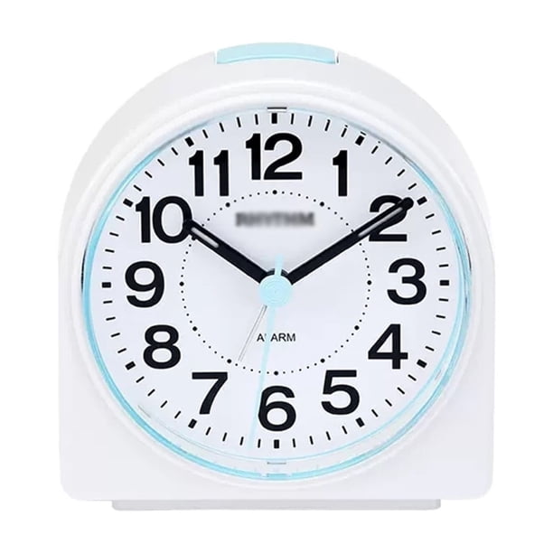 Pequeño reloj despertador silencioso con luz nocturna, funciona con pilas, reloj de escritorio for dormitorio y decoración del hogar