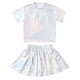 thumbnail image 4 of Vestido de Manga Corta Impreso Cuello Redondo de Dos Piezas para Niños, Pantalones Cortos Casuales de las Niñas de la Moda, 4 of 6