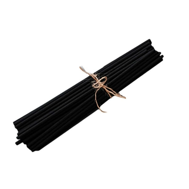 100 varillas de repuesto para aceites esenciales de 3 mm y 8 pulgadas, para oficina y spa. Negro