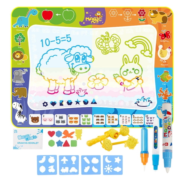 Water Doodle Mat Pintura portátil Escritura Doodle Board Plegable Water Drawing Mat Coloring Pad para niñas pequeños Regalos de Estilo B Sunnimix almohadilla para colorear