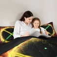thumbnail image 4 of Manfei Green Yellow Gradient Light 7pcs Bedding Comforter Set,Video Games Theme Queen Bedding Sets,Modern Fashion Gaming Queen Sheet Sets For Boys,Ultra Soft Home Decor Reversible, 4 of 8