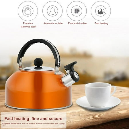 

Goory 3L Stainless Steel Whistling Tea Kettle the Perfect Stovetop Tea and Water Boilers with Foldable Handle for Your Home Dorm Condo or Apartment
