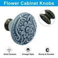 thumbnail image 3 of Sky Blue Ceramic Knobs and Pulls - Retro Drawer and Cabinet Knobs, 34mm / 1.3Inch Diameter (10Pcs), 3 of 4