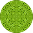 thumbnail image 1 of Ahgly Company Machine Washable Indoor Square Transitional Dark Lime Green Area Rugs, 3' Square, 1 of 7