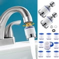 thumbnail image 1 of Filtro de agua para grifo, filtro de grifo, filtro de fregadero de baño de acero inoxidable giratorio de 360 ​​°, filtro de agua de cocina para fregadero que elimina el fluoruro de cloro pes, 1 of 5