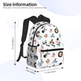 thumbnail image 4 of Lsque Cartoon Animals Classic Casual Backpack - Large Capacity Water-Resistant Backpack for School, Work, Travel, and Outdoor Activities, 4 of 8