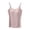 Pink, variant on Qiopertar Solid Color Camisole for Women with Built-in Bra Padded Seamless Tank Tops Casual Comfy Stretchy Round Neck Sleeveless, Silver XL