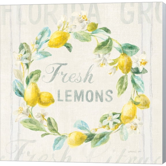 Floursack Lemon V by Danhui Nai, Canvas Wall Art, 12W x 12H