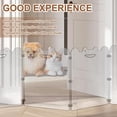 thumbnail image 4 of Clear Acrylic Pet Gate - Folding Transparent Gates for Small Dogs Pets - Freestanding Foldable Tall Puppy Doggy Fence Door for Inside Indoor House Doorways Room Divider Barrier, 4 of 9