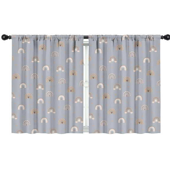 Blackout Kids Curtains,Boho Bohemia Rainbow Childrens Insulated Curtains Set Of 2,Bedroom Essentials,Toddler Room Decor 42"x54"(106x137cm)