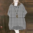 thumbnail image 4 of Kezqiaxn Womens Plus Size Tops Pullover Short Sleeve Crew Neck Loose Fit Shirts Blouses Fashion Clothes 2026, 4 of 6