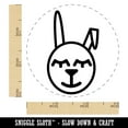 thumbnail image 2 of Cute Easter Bunny Face Self-Inking Rubber Stamp Ink Stamper - Fuchsia Ink - Small 3/4 Inch, 2 of 7