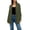 Army Green, variant on Sheghy Long Sleeve Shirts for Women Solid V Neck Plus Size Pocket Button Down Long Sleeve Shirt Laid Back Silhouette Office Casual Top Army Green S