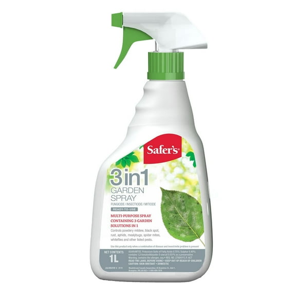 Solution à vaporiser 3-en-1 Safer's pour le jardin prêt-à-utiliser