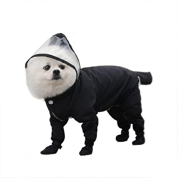 Cute Puppy Dog Raincoat, Puppy Raincoats With Hat Four-legged Waterproof All-inclusive, Dog Rain Poncho Dog Rain Boots