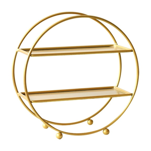 S SERENABLE 2 Tier Cupcake Stand Cupcake Holder Cookies Donuts Dessert Display Tiered Serving Tray for Birthday Party Dessert Table Round gold