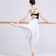 thumbnail image 5 of Hzzsbu Ballet Wrap Skirt For Women Adult Double Layer Chiffon Dance Practice Skirt With Tie Waist Midi Length, 5 of 7
