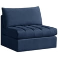 thumbnail image 1 of Meridian Furniture Jacob Velours Bleu Marine Sans Accoudoirs, 1 of 8