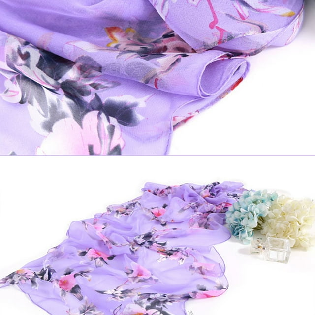 Baohd Cloth Flower Scarf Soft And Breathable Summer Accessory For Elegant And Fashionable Looks Wide orange 1Set