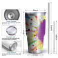thumbnail image 6 of 30oz Colorful Paint Splash Burst Tumblers Stainless Steel Tumbler with Lid and Straw,Vacuum Insulated Double Wall Travel Tumbler Cups Mug with Cleaning Brush for Coffee,Tea, 6 of 7