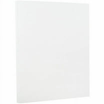 JAM Paper Strathmore, 8 1/2 x 11, Bright White Laid, 88lb, 100 per Pack
