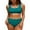 Green, variant on Sociala High Waisted Bikini Set for Women Two Piece Swimsuits Wider Adjustable Straps Swimwear