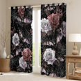 thumbnail image 2 of Castle Fairy Animal Bats Black Out Curtains for Teens,Chic Flower Rose Curtains Pack of 2 (42x63 Each),Festival Halloween Bedroom Curtains,Breathable Home Decor, 2 of 6
