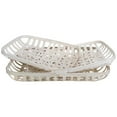 thumbnail image 1 of Northlight Set of 3 White Rectangular Lattice Tobacco Table Top Baskets, 1 of 1