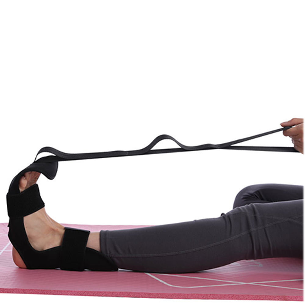 Manogyam Yoga Strap,Ligaments of Leg Stretching Belt,Taekwondo Gymnastics Exercises  Strap Nylon Yoga Strap (Black)