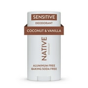 Native Sensitive Deodorant, Coconut & Vanilla, for Women and Men 2.65 oz