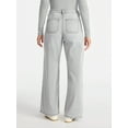 thumbnail image 3 of Time and Tru Women's and Women's Plus Relaxed Tie Waist Wide Leg Jeans, 31" Inseam, Sizes 0-20, 3 of 5