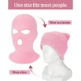 thumbnail image 4 of 3 Holes Ski Mask Full Face Cover Outdoor Balaclava Winter Knitted Neck Gaiter for Halloween Sports Cycling, 4 of 6