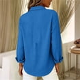 thumbnail image 4 of GUACER Womens Gingham Long Sleeve Blouses Trendy Button Up Collared Shirts Lightweight Casual Tops, 4 of 6