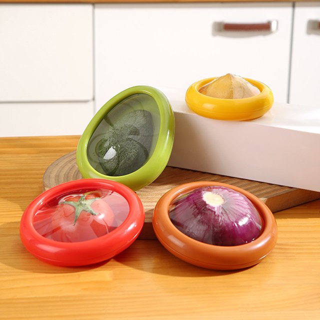 Refrigerator Transparent Vegetable Keeper Sealed Fresh Keeping Storage Reusable Washable Box Washable Detachable Case Kitchen Gadget Yellow