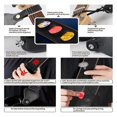 thumbnail image 5 of Folk Guitar Electric Guitar Bass Pure Cotton Strap with Headstock Pick-Black, 5 of 5