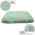 thumbnail image 3 of Mint Pet Bed, Symmetrical Half Cut Squares with Triangles Retro Style Checkered Pattern, Resistant Pad for Dogs and Cats Cushion with Removable Cover, 24" x 39", Mint and Almond Green, by Ambesonne, 3 of 4