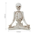 thumbnail image 3 of Skeleton Yoga Figurines for Home Decor, Halloween Resin Statues Spiritual Meditation Sculptures for Bookshelf Table Countertop Decor, 3 of 3