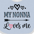 thumbnail image 4 of Inktastic My Nonna Loves Me Girls Girls Baby Bib, 4 of 4