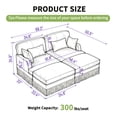 thumbnail image 4 of HUMEHA 69.2" Leopard Chenille Sofa Khaki Black 2-Seat w/ Ottoman, 4 of 9