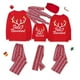 thumbnail image 1 of Pijamas familiares a juego de Navidad, conjunto de pijamas de Feliz Navidad, astas de alce, cuadros rojos y negros, 1 of 4