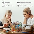 thumbnail image 4 of ROBOTIME DIY Dollhouse Wooden Miniature Furniture Kit Mini Green House with LED Best Birthday Gifts, 4 of 5