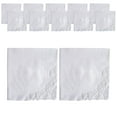 thumbnail image 2 of Handkerchief,White Woman Handkerchief Soft Suit Hankies,Square Pocket Handkerchief Lace,Soft Ladies Hanky Pocket Square,Bridal Wedding Handkerchief Towel Gents Prom,Bandanas style C, 2 of 9