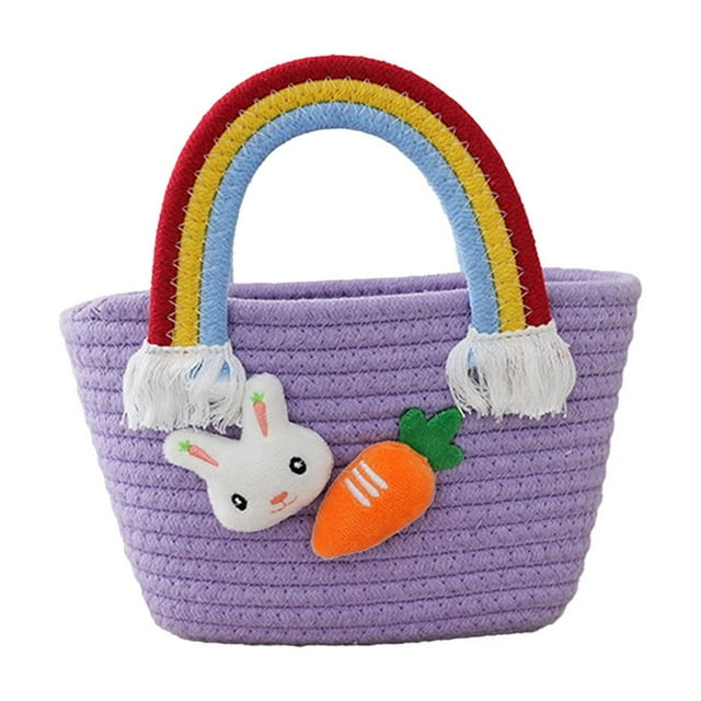 Canasta de Pascua, Canastas Arcoíris de Pascua para Niños, Canasta de Pascua para Niñas y Niños, Canasta de Pascua para Niños, Niñas, Bebés y Niños, Regalos para su Primera Pascua